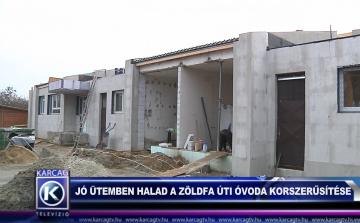 JÓ ÜTEMBEN HALAD A ZÖLDFA ÚTI ÓVODA KORSZERŰSÍTÉSE