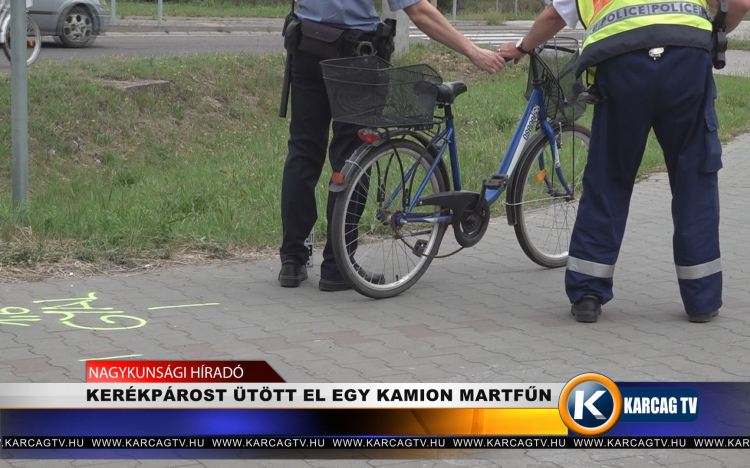 KERÉKPÁROST ÜTÖTT EL EGY KAMION MARTFŰN 