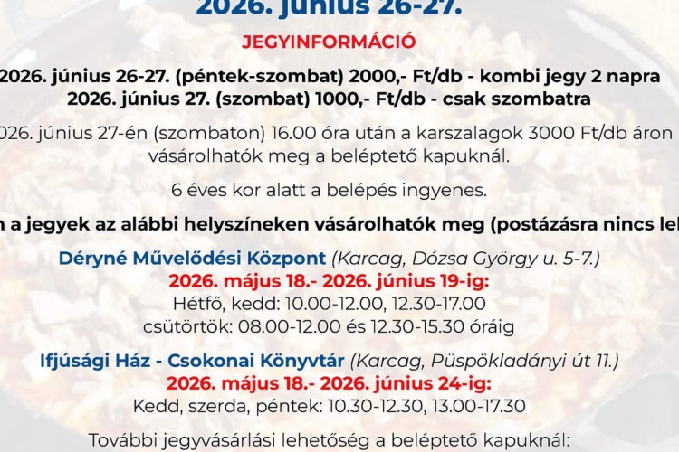 🐑 Karcagi Birkafőző Fesztivál 2026 🍲
