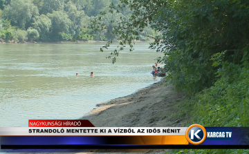 STRANDOLÓ MENTETTE KI A VÍZBŐL AZ IDŐS NÉNIT 