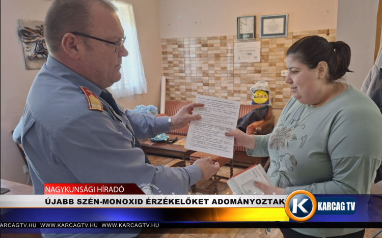 ÚJABB SZÉN-MONOXID ÉRZÉKELŐKET ADOMÁNYOZTAK
