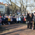 Koszorúzás Györffy István szobránál