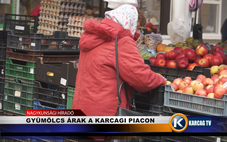 Gyümölcs árak a karcagi piacon