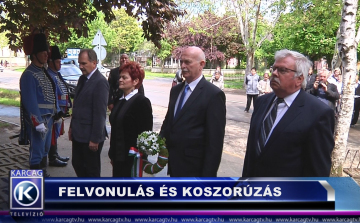 Felvonulás és koszorúzás