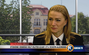 STÚDIÓNK VENDÉGE VOLT VOJTER-SZABÓ ZITA RENDŐR-ALEZREDES