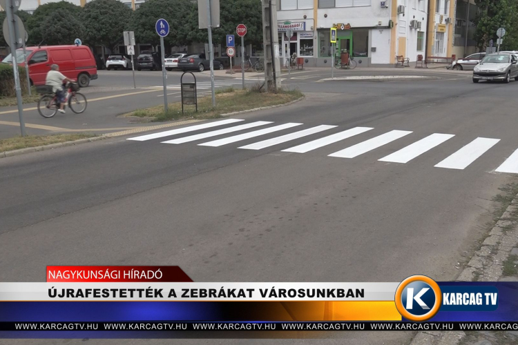 ÚJRAFESTETTÉK A ZEBRÁKAT VÁROSUNKBAN