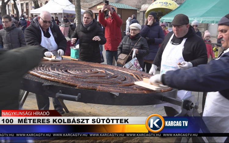 100  MÉTERES KOLBÁSZT SÜTÖTTEK  