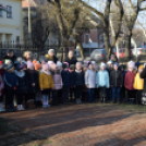 Koszorúzás Györffy István szobránál