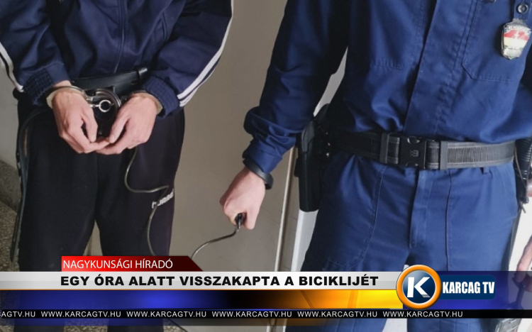 EGY ÓRA ALATT VISSZAKAPTA A BICIKLIJÉT