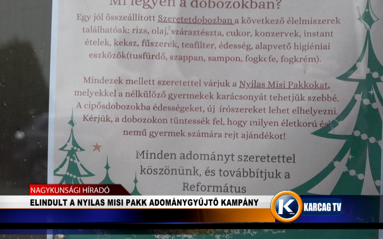 ELINDULT A NYILAS MISI PAKK ADOMÁNYGYŰJTŐ KAMPÁNY