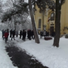 Városi ünnepség hóesésben, 2013. március 15-én