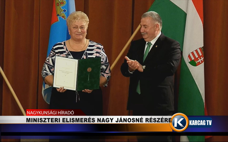 MINISZTERI ELISMERÉS NAGY JÁNOSNÉ RÉSZÉRE