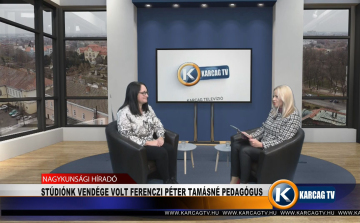 STÚDIÓNK VENDÉGE VOLT FERENCZI PÉTER TAMÁSNÉ PEDAGÓGUS