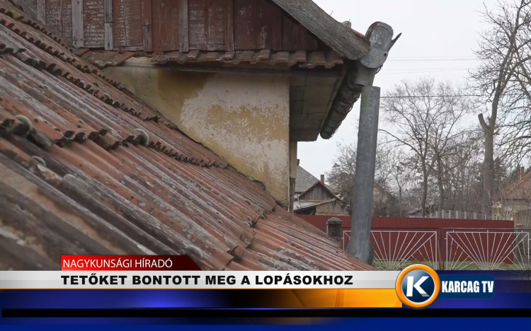 TETŐKET BONTOTT MEG A LOPÁSOKHOZ