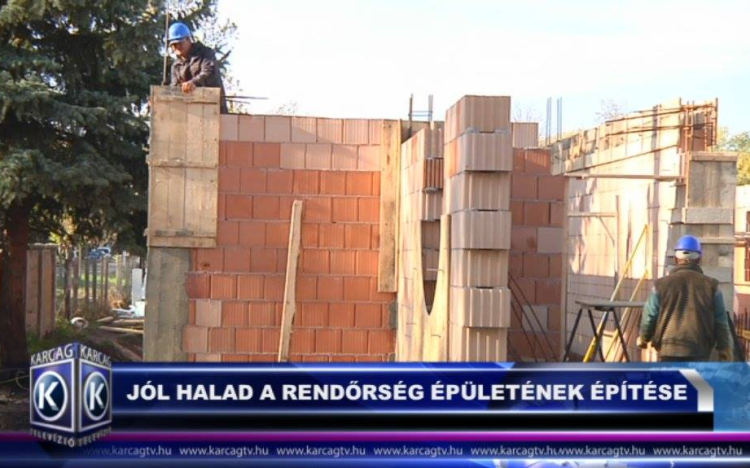 JÓL HALAD A RENDŐRSÉG ÉPÜLETÉNEK ÉPÍTÉSE