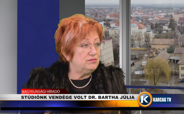  STÚDIÓNK VENDÉGE VOLT DR. BARTHA JÚLIA