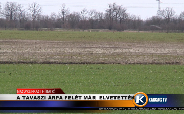 A TAVASZI ÁRPA FELÉT MÁR ELVETETTÉK