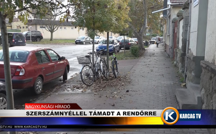 SZERSZÁMNYÉLLEL TÁMADT A RENDŐRRE