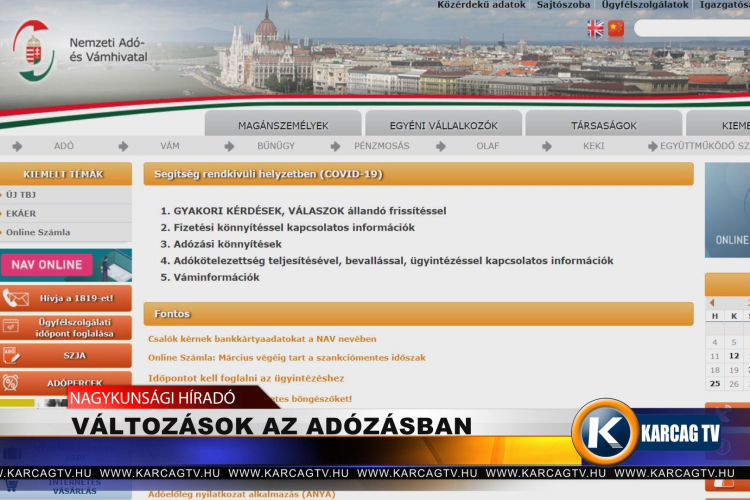 Változások az adózásban