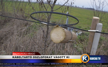 KÁBELTARTÓ OSZLOPOKAT VÁGOTT KI