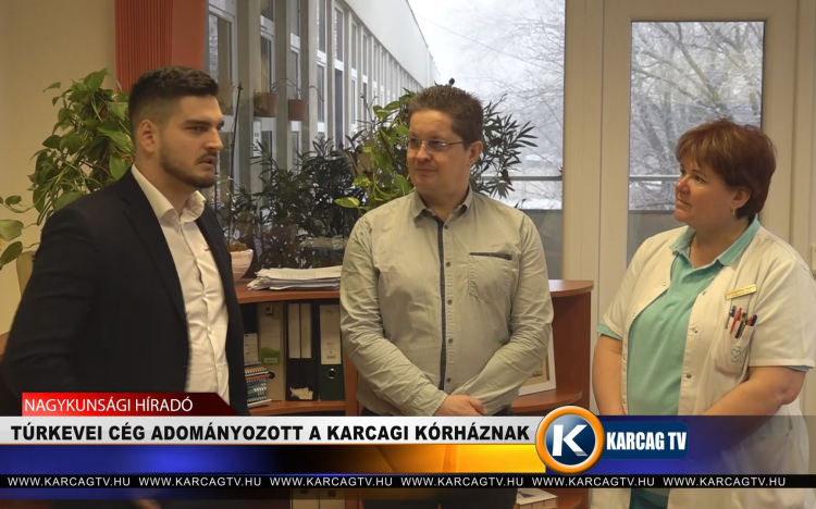 TÚRKEVEI CÉG ADOMÁNYOZOTT A KARCAGI KÓRHÁZNAK