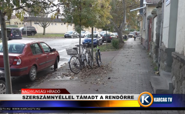 SZERSZÁMNYÉLLEL TÁMADT A RENDŐRRE