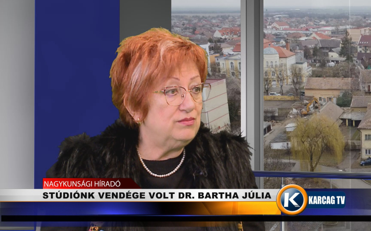  STÚDIÓNK VENDÉGE VOLT DR. BARTHA JÚLIA