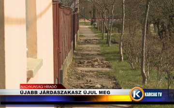 ÚJABB JÁRDASZAKASZ ÚJUL MEG