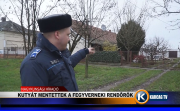 Kutyát mentettek a fegyverneki rendőrök