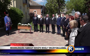 MEGEMLÉKEZÉS FABRICZY KOVÁTS MIHÁLY EMLÉKTÁBLÁJÁNÁL