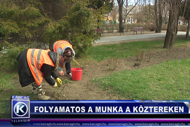 FOLYAMATOS A MUNKA A KÖZTEREKEN, A KERTÉSZETBEN