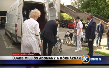 ÚJABB MILLIÓS ADOMÁNY A KÓRHÁZNAK 