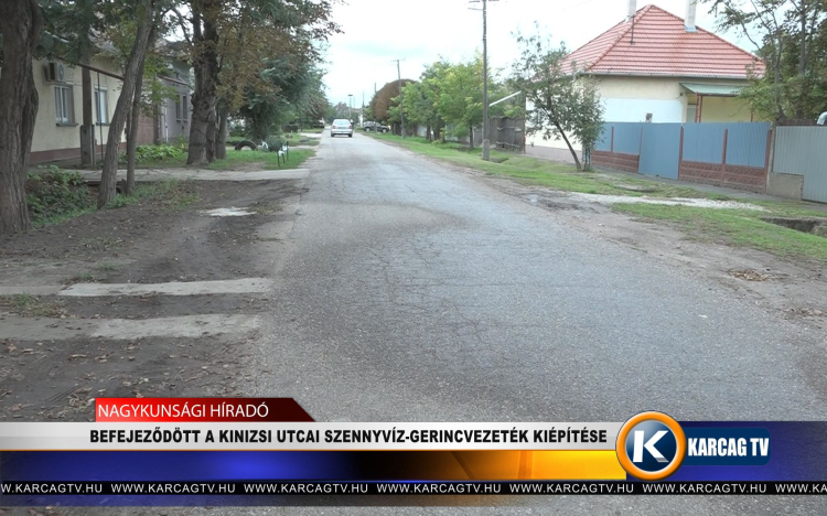 BEFEJEZŐDÖTT A KINIZSI UTCAI SZENNYVÍZ- GERINCVEZETÉK KIÉPÍTÉSE