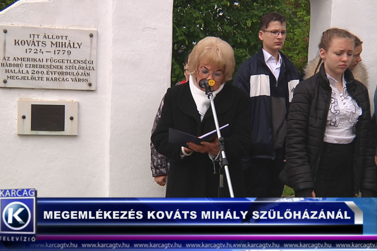 Megemlékezés Kováts Mihály szülőházánál