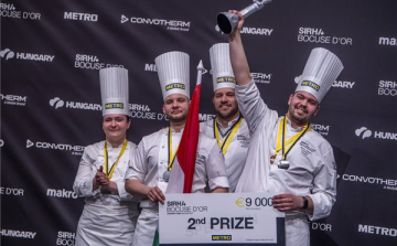 Második lett a magyar csapat a Bocuse D'Or budapesti kontinensdöntőjén