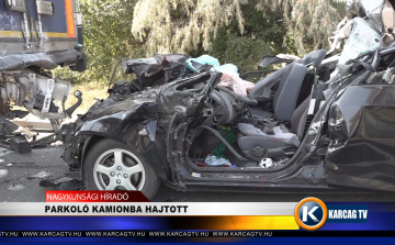PARKOLÓ KAMIONBA HAJTOTT