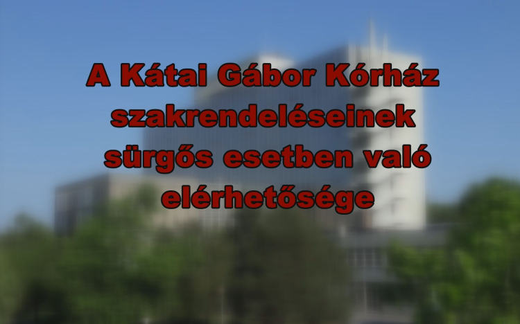 Szakrendelések elérhetőségei 