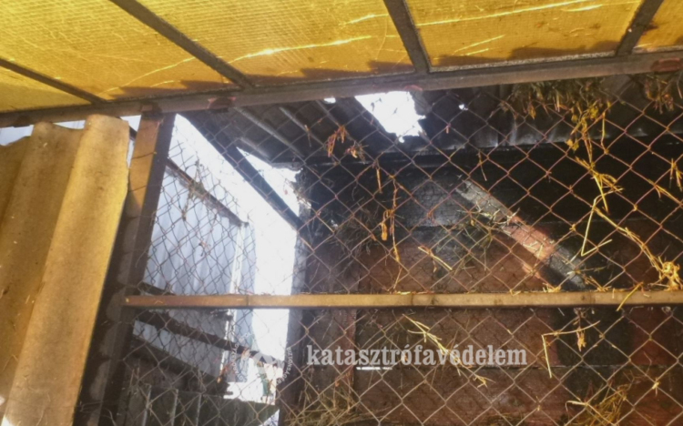 Bála és takarmány égett egy jászberényi tárolóban